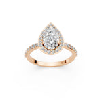 Load image into Gallery viewer, Prya Pear Solitaire Diamond Womens Ring