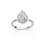 Load image into Gallery viewer, Prya Pear Solitaire Diamond Womens Ring
