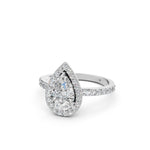 Load image into Gallery viewer, Prya Pear Solitaire Diamond Womens Ring
