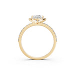 Load image into Gallery viewer, Prya Pear Solitaire Diamond Womens Ring