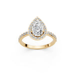 Load image into Gallery viewer, Prya Pear Solitaire Diamond Womens Ring