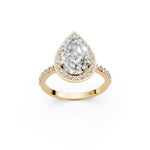 Load image into Gallery viewer, Piana Pear Solitaire Diamond Womens Ring