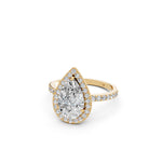 Load image into Gallery viewer, Piana Pear Solitaire Diamond Womens Ring