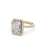 Load image into Gallery viewer, Peira Emerald Solitaire Diamond Womens Ring