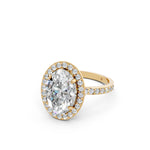 Load image into Gallery viewer, Pavya Oval Solitaire Diamond Womens Ring