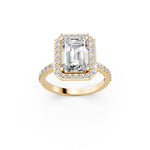Load image into Gallery viewer, Pamya Emerald Solitaire Diamond Womens Ring