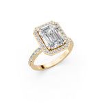 Load image into Gallery viewer, Pamya Emerald Solitaire Diamond Womens Ring