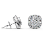 Load image into Gallery viewer, Sia Round Diamond Cluster Stud Ladies Earring