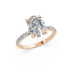 Load image into Gallery viewer, Eaira Oval Solitaire Diamond Womens Ring