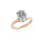 Load image into Gallery viewer, Larza Oval Solitaire Diamond Womens Ring