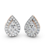 Load image into Gallery viewer, Luna Round Diamond Cluster StudLadies Earring
