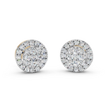 Load image into Gallery viewer, Era Round Diamond Cluster Stud Ladies Earring
