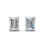 Load image into Gallery viewer, Jaara Emerald Solitaire Diamond stud Earring

