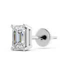 Load image into Gallery viewer, Ivira Emerald Solitaire Diamond stud Earring
