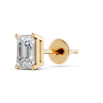 Load image into Gallery viewer, Ivira Emerald Solitaire Diamond stud Earring
