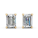 Load image into Gallery viewer, Ivira Emerald Solitaire Diamond stud Earring
