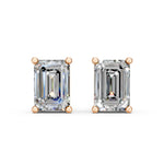Load image into Gallery viewer, Ivana Emerald Solitaire Diamond stud Earring
