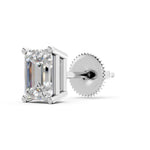 Load image into Gallery viewer, Ivana Emerald Solitaire Diamond stud Earring
