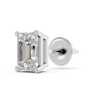 Load image into Gallery viewer, Isira Emerald Solitaire Diamond stud Earring
