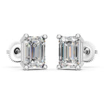 Load image into Gallery viewer, Ishya Emerald Solitaire Diamond stud Earring
