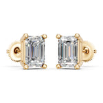 Load image into Gallery viewer, Ishya Emerald Solitaire Diamond stud Earring

