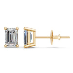 Load image into Gallery viewer, Ishya Emerald Solitaire Diamond stud Earring
