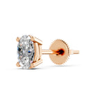 Load image into Gallery viewer, Iraza Oval Solitaire Diamond stud Earring
