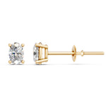 Load image into Gallery viewer, Iraza Oval Solitaire Diamond stud Earring
