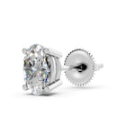 Load image into Gallery viewer, Iesha Oval Solitaire Diamond stud Earring
