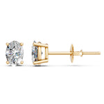 Load image into Gallery viewer, Iesha Oval Solitaire Diamond stud Earring

