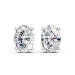 Load image into Gallery viewer, Iaira Oval Solitaire Diamond stud Earring
