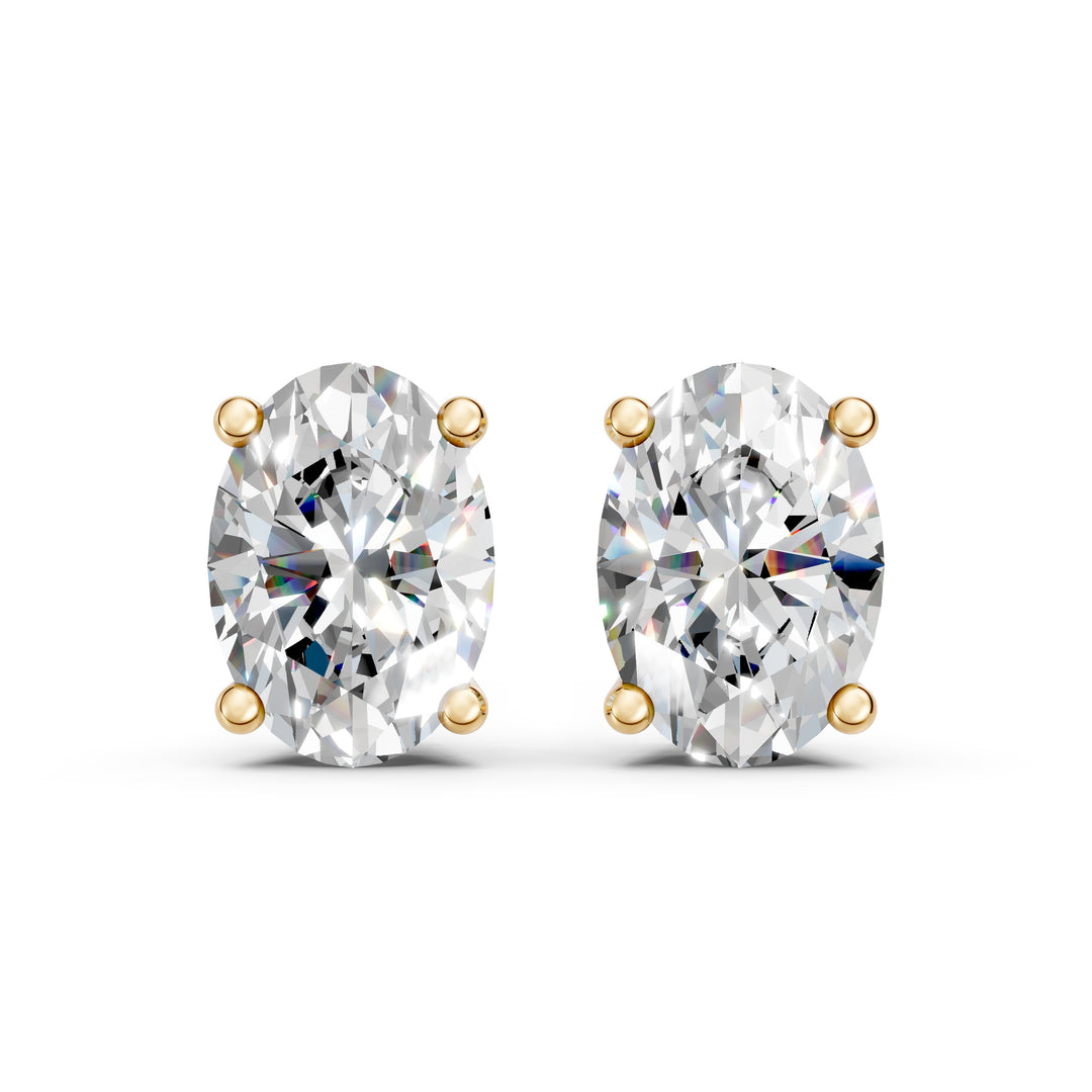 Iaira Oval Solitaire Diamond stud Earring
