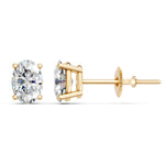 Load image into Gallery viewer, Iaira Oval Solitaire Diamond stud Earring
