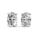 Load image into Gallery viewer, Iaara Oval Solitaire Diamond stud Earring
