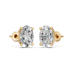 Load image into Gallery viewer, Iaara Oval Solitaire Diamond stud Earring
