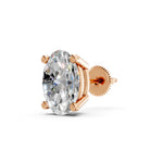 Load image into Gallery viewer, Huma Oval Solitaire Diamond stud Earring
