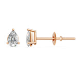 Load image into Gallery viewer, Hiyra Pear Solitaire Diamond stud Earring

