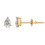 Load image into Gallery viewer, Hiyra Pear Solitaire Diamond stud Earring
