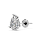 Load image into Gallery viewer, Hera Pear Solitaire Diamond stud Earring
