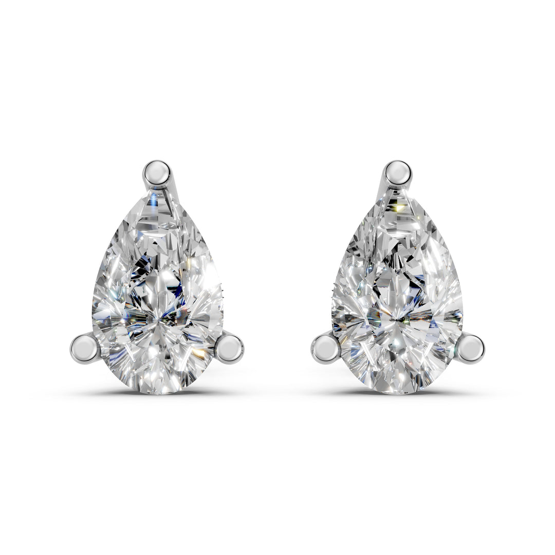 Hera Pear Solitaire Diamond stud Earring