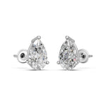 Load image into Gallery viewer, Havya Pear Solitaire Diamond stud Earring
