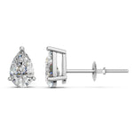 Load image into Gallery viewer, Havya Pear Solitaire Diamond stud Earring
