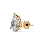 Load image into Gallery viewer, Havya Pear Solitaire Diamond stud Earring
