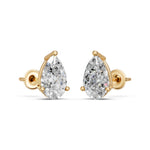 Load image into Gallery viewer, Havya Pear Solitaire Diamond stud Earring
