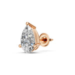 Load image into Gallery viewer, Halya Pear Solitaire Diamond stud Earring
