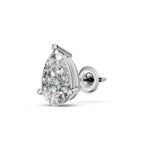 Load image into Gallery viewer, Halya Pear Solitaire Diamond stud Earring
