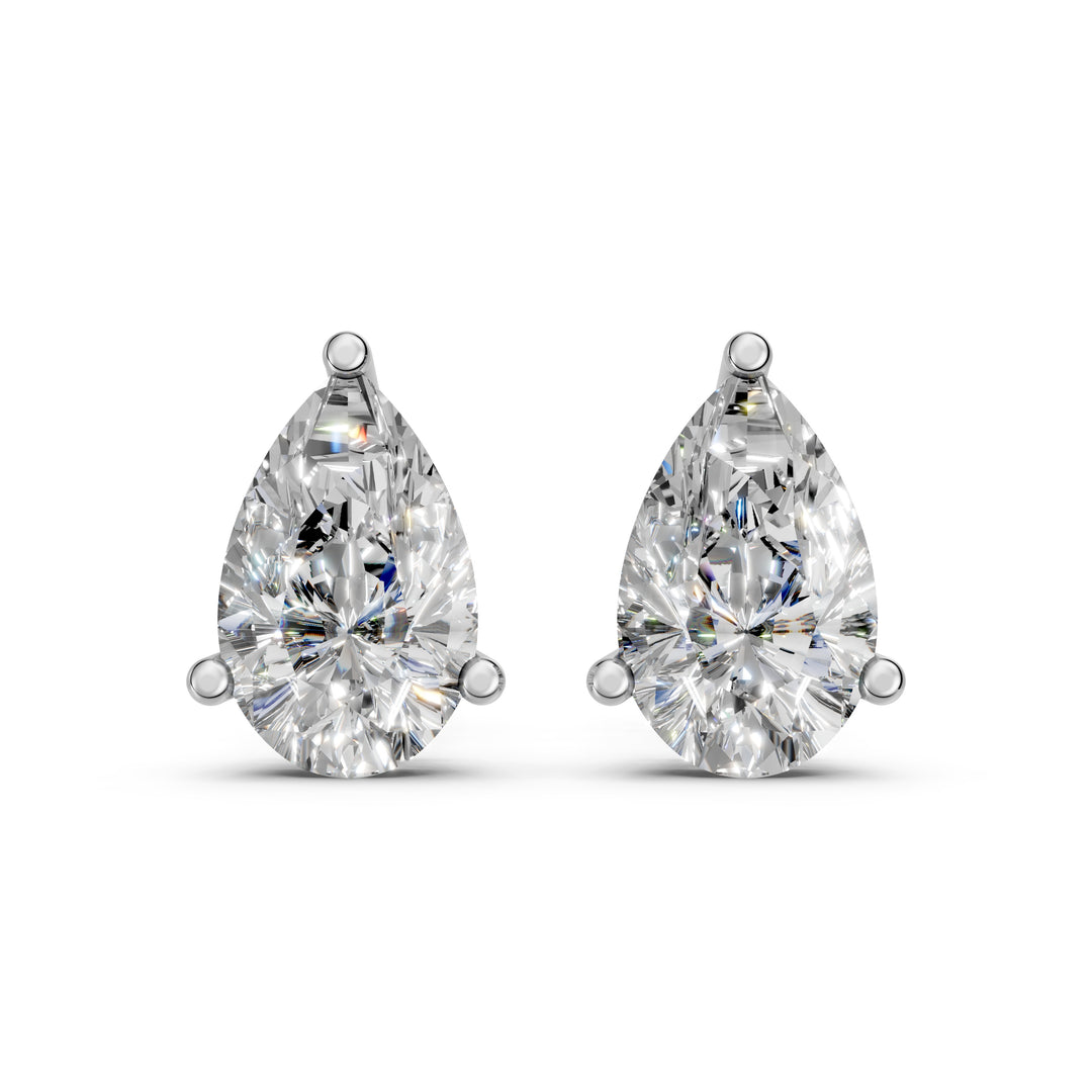 Halya Pear Solitaire Diamond stud Earring