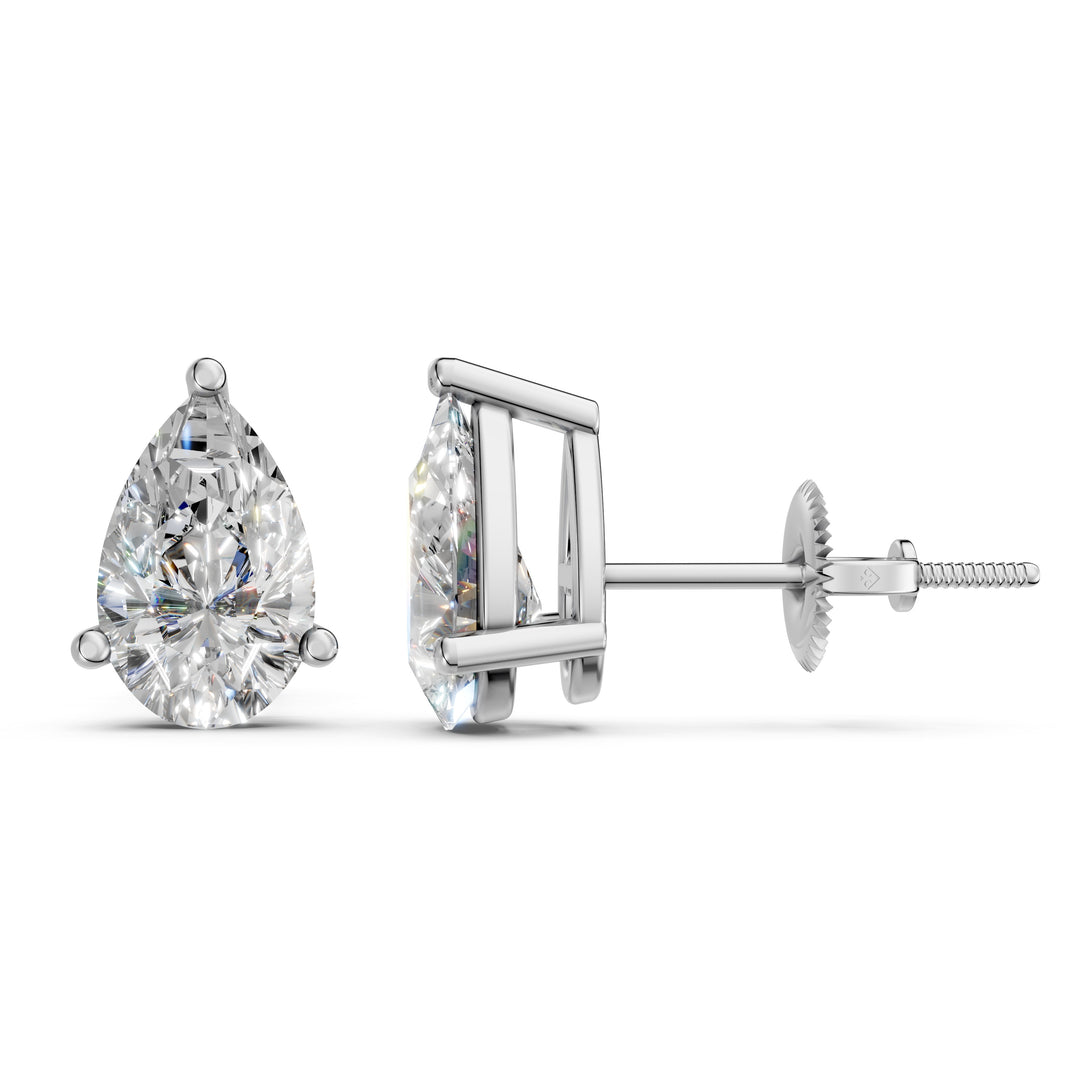 Halya Pear Solitaire Diamond stud Earring