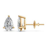 Load image into Gallery viewer, Halya Pear Solitaire Diamond stud Earring
