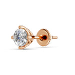 Load image into Gallery viewer, Haira Round Solitaire Diamond stud Earring

